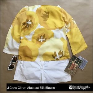 J Crew Citron Silk Blouse